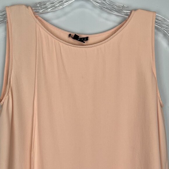 Theory Womens Maidena W Tank Silk Pink Peach Sleeveless Blouse size P PT XS - Picture 2 of 11